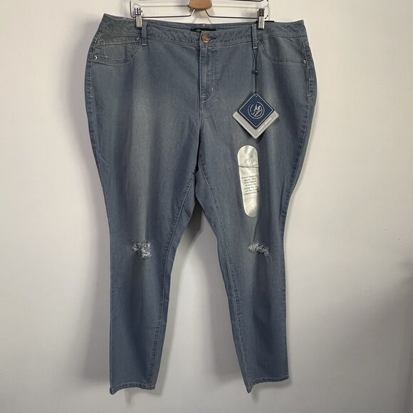 A3 Jeans Plus 22W Classic Skinny Blue Nol 42x29 Casual Stretch Womens NEW - Picture 2 of 10